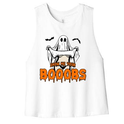 Show He Your Booobs Women's Racerback Cropped Tank