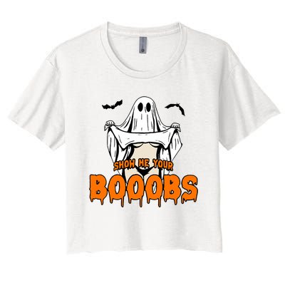 Show He Your Booobs Women's Crop Top Tee