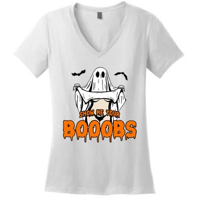 Show He Your Booobs Women's V-Neck T-Shirt