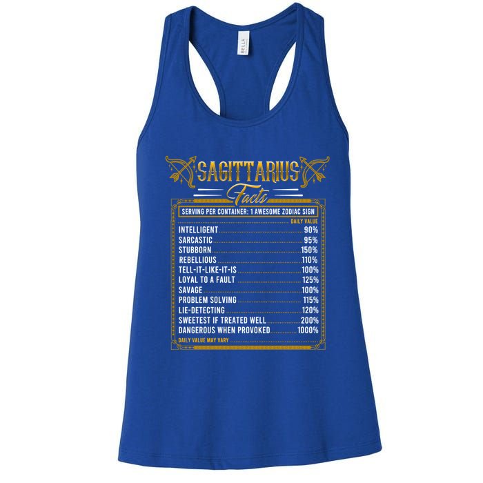 Sagittarius Horoscope Zodiac Facts Traits Rules Astrological Gift Women's Racerback Tank