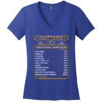 Sagittarius Horoscope Zodiac Facts Traits Rules Astrological Gift Women's V-Neck T-Shirt