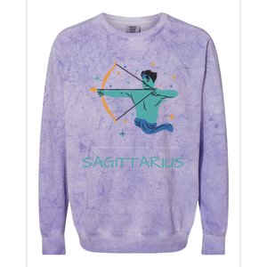 Sagittarius Horoscope Zodiac Sign November December Birthday Gift Colorblast Crewneck Sweatshirt