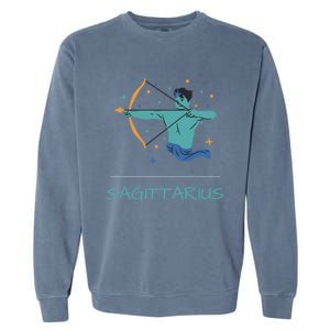 Sagittarius Horoscope Zodiac Sign November December Birthday Gift Garment-Dyed Sweatshirt