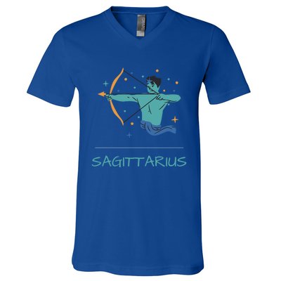 Sagittarius Horoscope Zodiac Sign November December Birthday Gift V-Neck T-Shirt