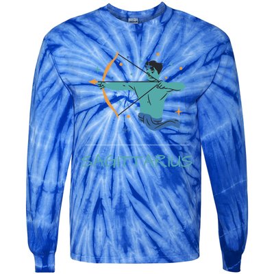 Sagittarius Horoscope Zodiac Sign November December Birthday Gift Tie-Dye Long Sleeve Shirt