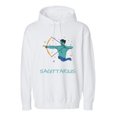 Sagittarius Horoscope Zodiac Sign November December Birthday Gift Garment-Dyed Fleece Hoodie