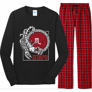 Scorpion Horoscope Zodiac Sign Born October November Gift Long Sleeve Pajama Set