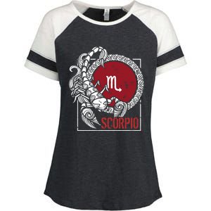 Scorpion Horoscope Zodiac Sign Born October November Gift Enza Ladies Jersey Colorblock Tee