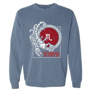 Scorpion Horoscope Zodiac Sign Born October November Gift Garment-Dyed Sweatshirt