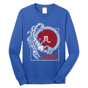 Scorpion Horoscope Zodiac Sign Born October November Gift Long Sleeve Shirt