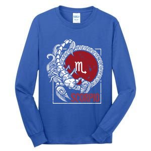 Scorpion Horoscope Zodiac Sign Born October November Gift Tall Long Sleeve T-Shirt