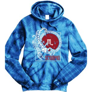 Scorpion Horoscope Zodiac Sign Born October November Gift Tie Dye Hoodie