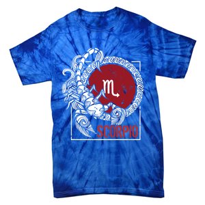 Scorpion Horoscope Zodiac Sign Born October November Gift Tie-Dye T-Shirt