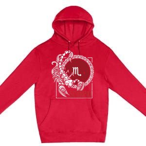 Scorpion Horoscope Zodiac Sign Born October November Gift Premium Pullover Hoodie