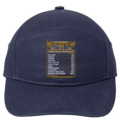 Scorpio Horoscope Zodiac Facts Traits Rules Astrological Gift 7-Panel Snapback Hat