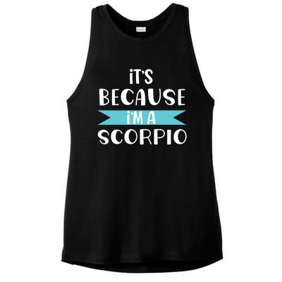 Scorpio Horoscope Zodiac Sign Astrology Gift Ladies PosiCharge Tri-Blend Wicking Tank