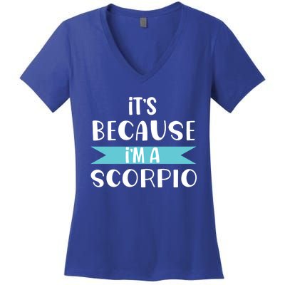 Scorpio Horoscope Zodiac Sign Astrology Gift Women's V-Neck T-Shirt