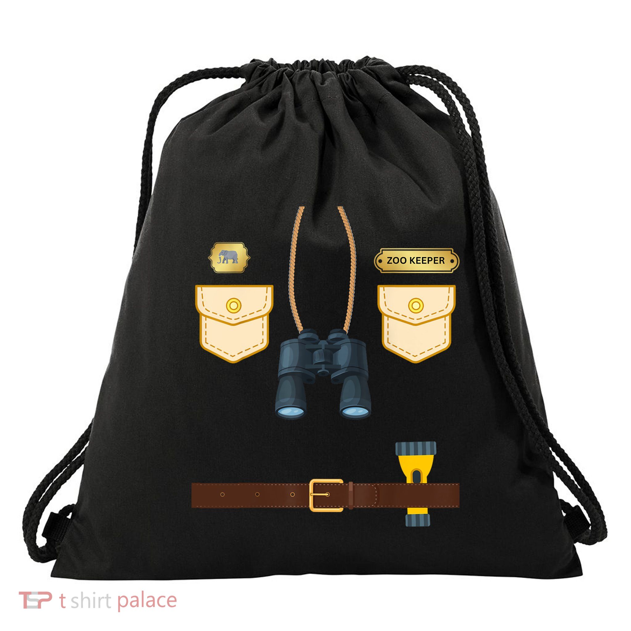Safari Halloween Zoo Keeper Costume Adult Drawstring Bag