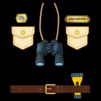 Safari Halloween Zoo Keeper Costume Adult 16 in Basic Backpack