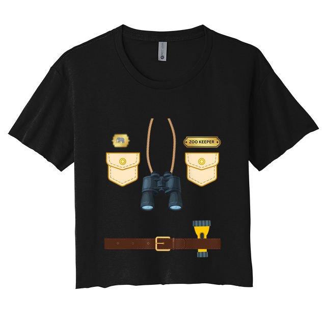 Safari Halloween Zoo Keeper Costume Adult Crop Top