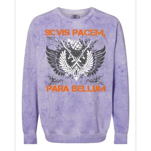 Si Vis Pacem Para Bellum Peace War Colorblast Crewneck Sweatshirt