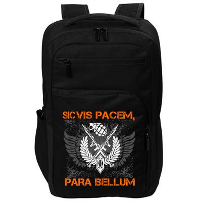 Si Vis Pacem Para Bellum Peace War Impact Tech Backpack