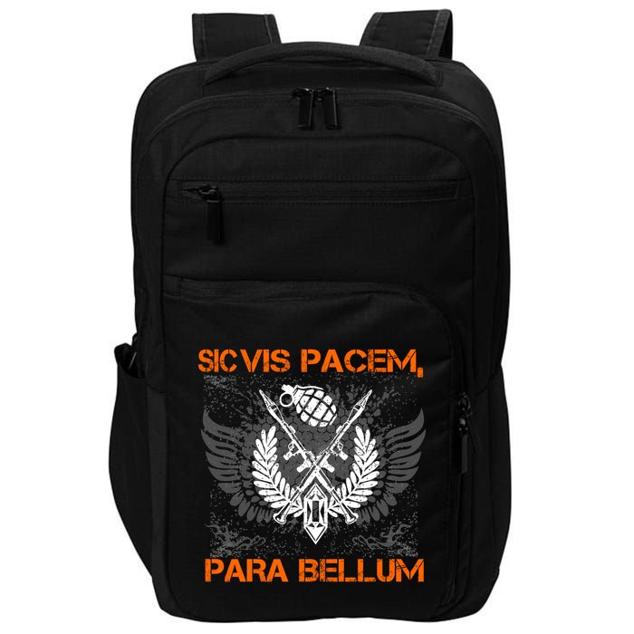 Si Vis Pacem Para Bellum Peace War Impact Tech Backpack