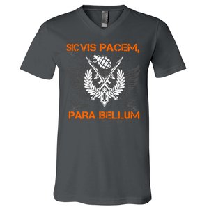 Si Vis Pacem Para Bellum Peace War V-Neck T-Shirt