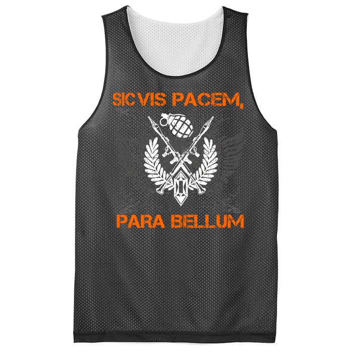 Si Vis Pacem Para Bellum Peace War Mesh Reversible Basketball Jersey Tank