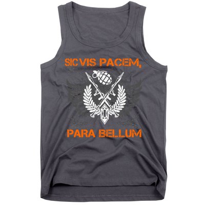 Si Vis Pacem Para Bellum Peace War Tank Top