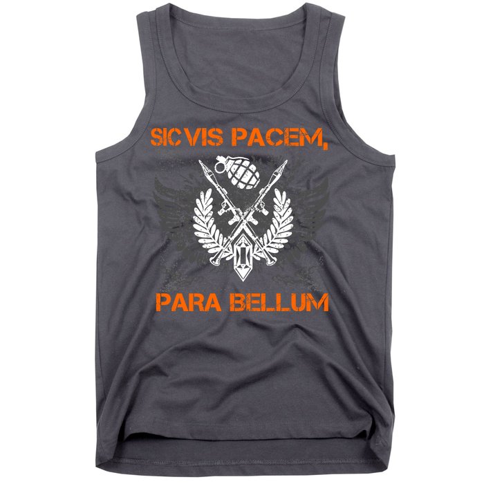 Si Vis Pacem Para Bellum Peace War Tank Top