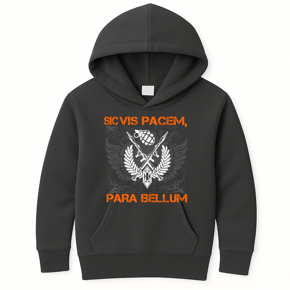Si Vis Pacem Para Bellum Peace War Kids Hoodie
