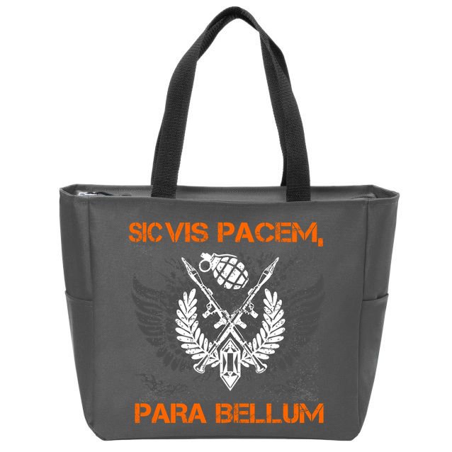 Si Vis Pacem Para Bellum Peace War Zip Tote Bag