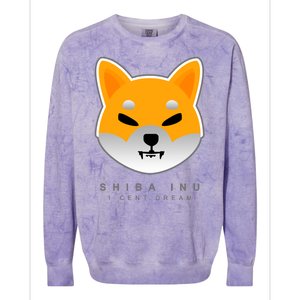 Shiba Inu 1 Cent Dream Crypto Trading Colorblast Crewneck Sweatshirt