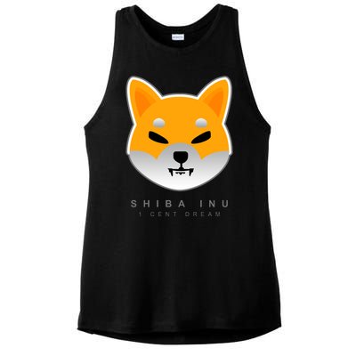 Shiba Inu 1 Cent Dream Crypto Trading Ladies PosiCharge Tri-Blend Wicking Tank