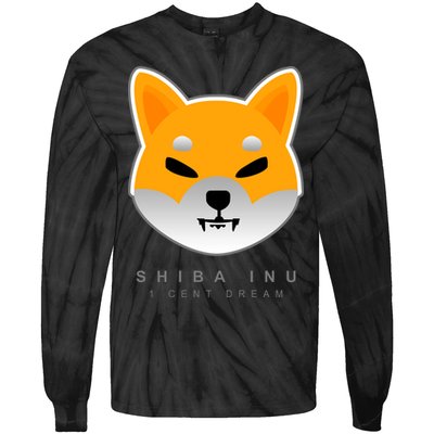 Shiba Inu 1 Cent Dream Crypto Trading Tie-Dye Long Sleeve Shirt