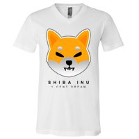 Shiba Inu 1 Cent Dream Crypto Trading V-Neck T-Shirt