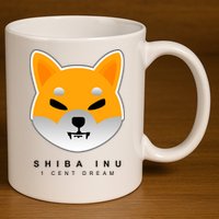Shiba Inu 1 Cent Dream Crypto Trading 11oz C Handle Ceramic Mug