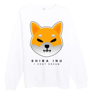 Shiba Inu 1 Cent Dream Crypto Trading Premium Crewneck Sweatshirt