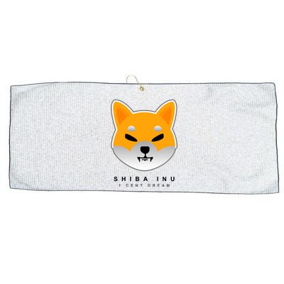 Shiba Inu 1 Cent Dream Crypto Trading Large Microfiber Waffle Golf Towel