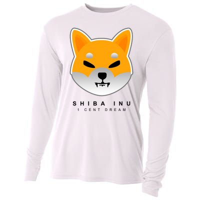 Shiba Inu 1 Cent Dream Crypto Trading Cooling Performance Long Sleeve Crew