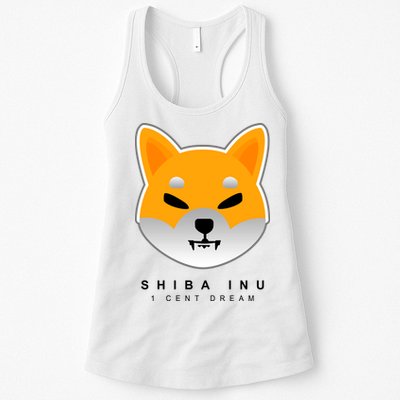 Shiba Inu 1 Cent Dream Crypto Trading Womens Tank Top
