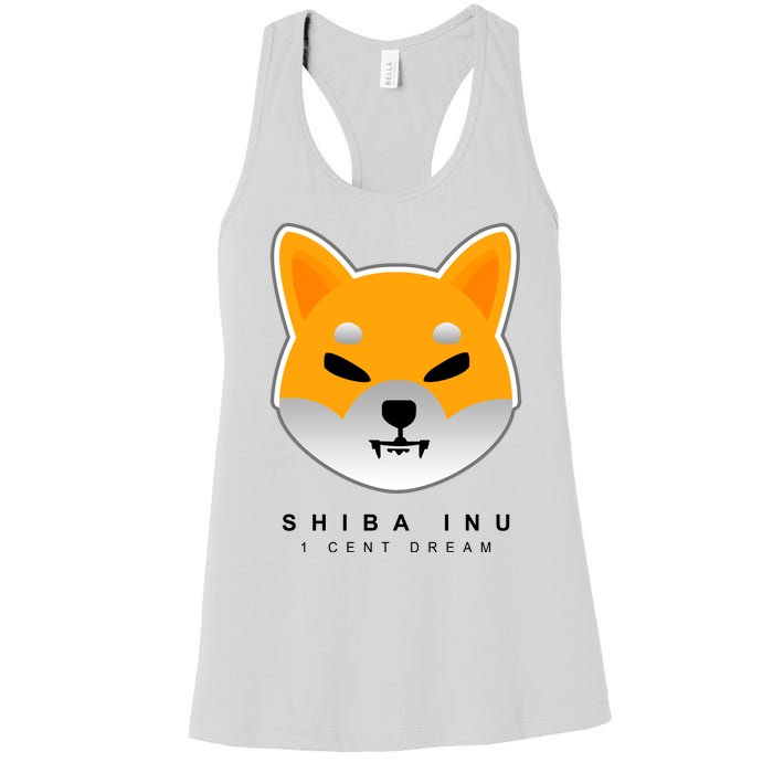 Shiba Inu 1 Cent Dream Crypto Trading Women's Racerback Tank