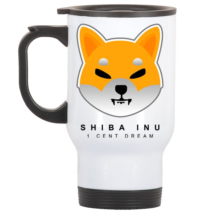 Shiba Inu 1 Cent Dream Crypto Trading Stainless Steel Travel Mug