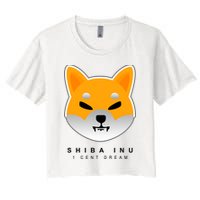 Shiba Inu 1 Cent Dream Crypto Trading Women's Crop Top Tee