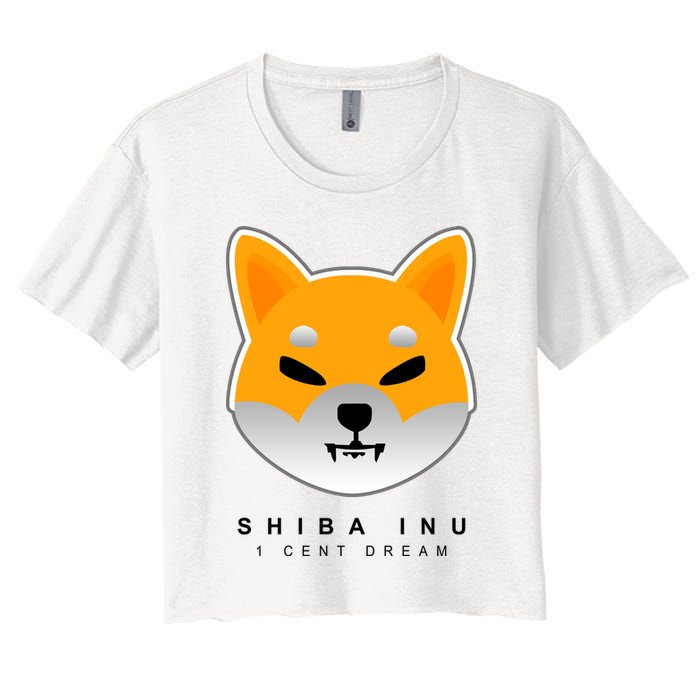 Shiba Inu 1 Cent Dream Crypto Trading Women's Crop Top Tee