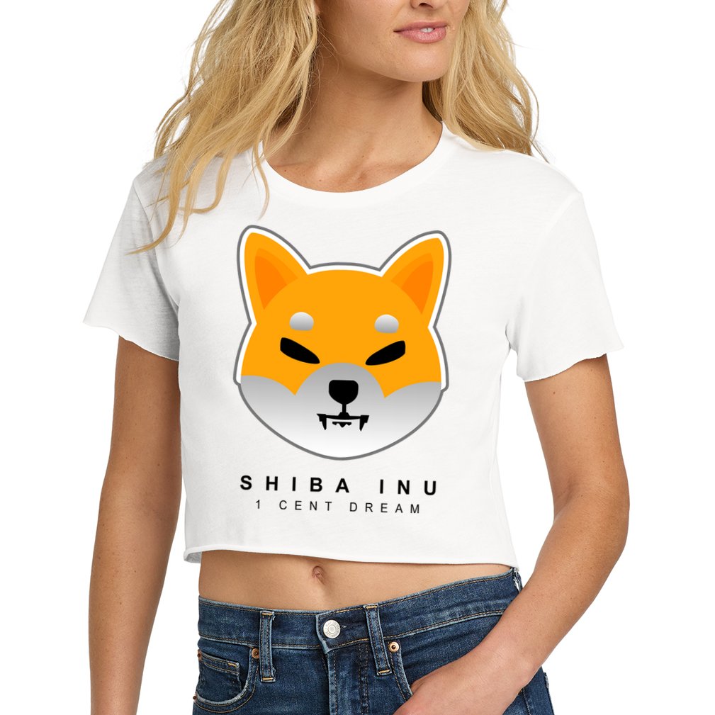 Shiba Inu 1 Cent Dream Crypto Trading Women's Crop Top Tee
