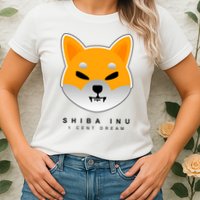 Shiba Inu 1 Cent Dream Crypto Trading Womens T-Shirt