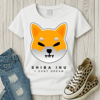 Shiba Inu 1 Cent Dream Crypto Trading Womens T-Shirt