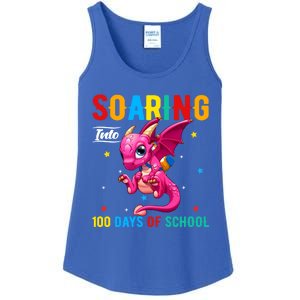 Soaring Into 100 Days Of School Dragon 100 Days Smarter Gift Ladies Essential Tank